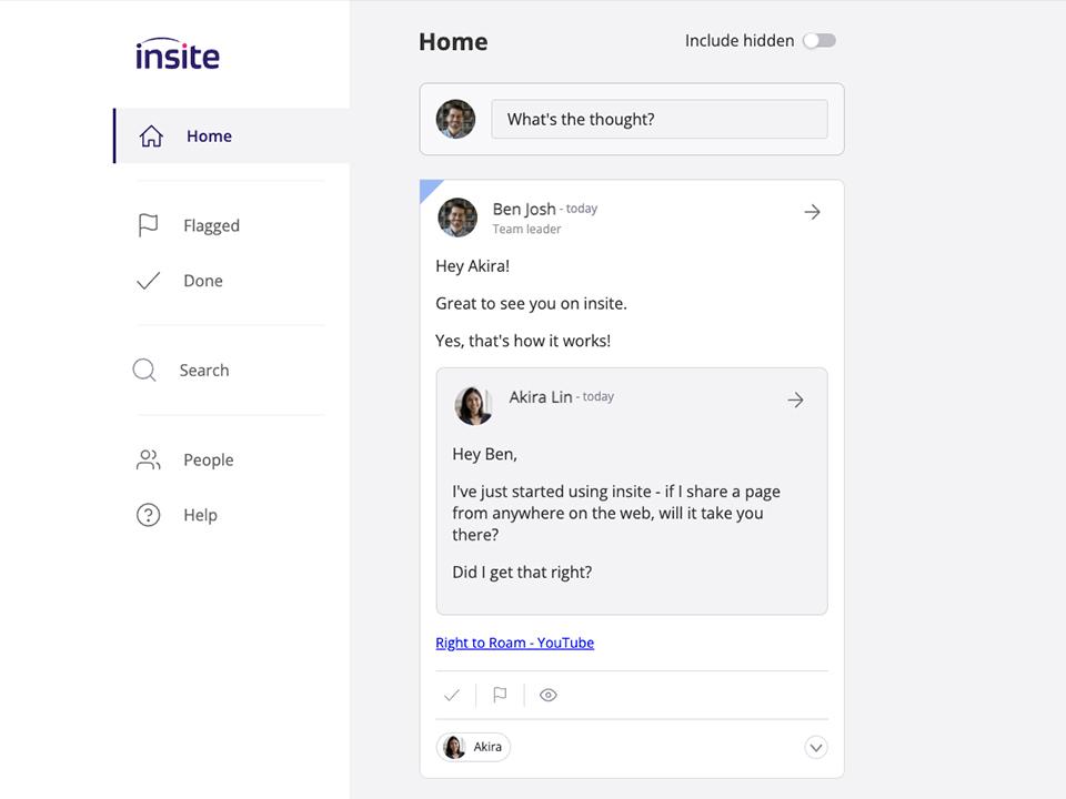 Homefeed with notes
