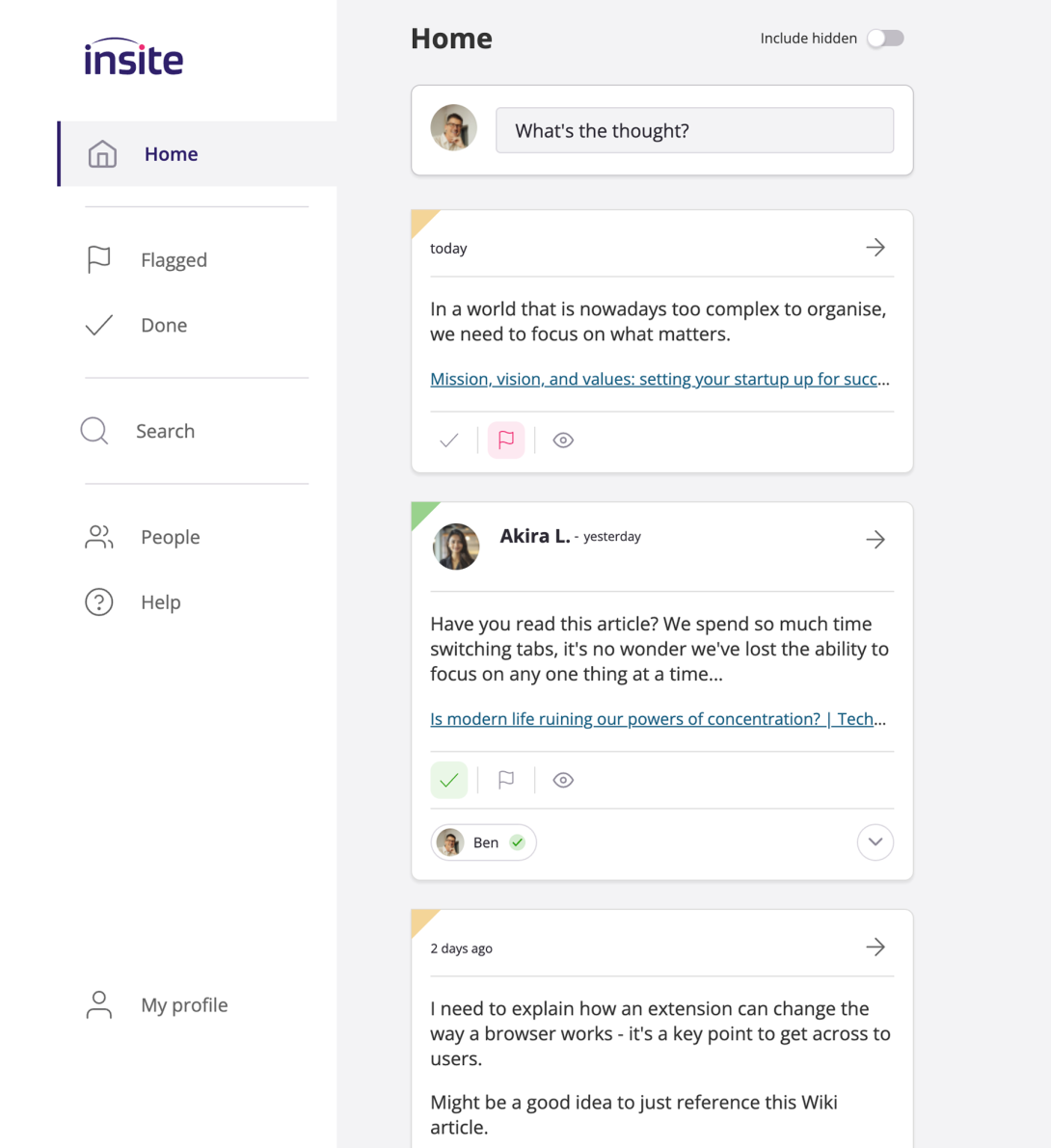 insite home feed