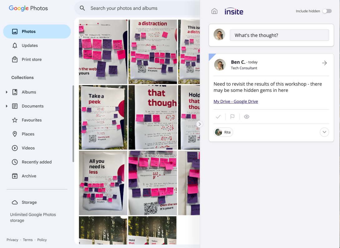 insite on Google Photos